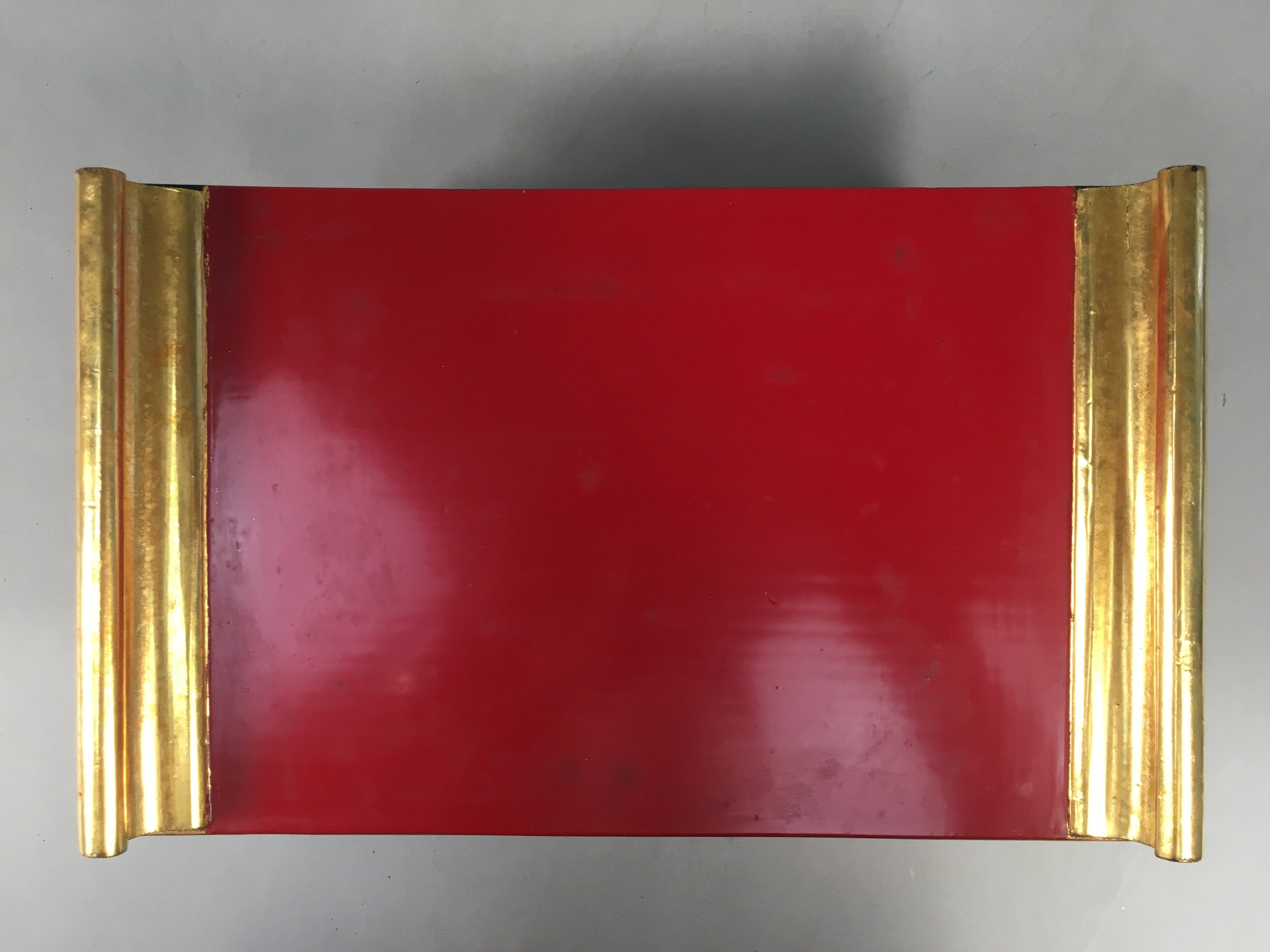 Japanese Buddhist Altar Fitting Vtg Wood Lacquer Offering Table Kyozukue BU316