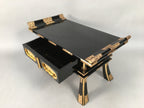 Japanese Buddhist Altar Fitting Vtg Wood Lacquer Offering Table Kyozukue BU325