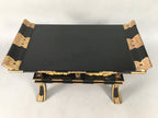 Japanese Buddhist Altar Fitting Vtg Wood Lacquer Offering Table Kyozukue BU325