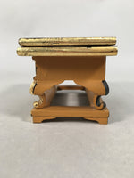 Japanese Buddhist Altar Fitting Vtg Wood Lacquer Offering Table Kyozukue BU337