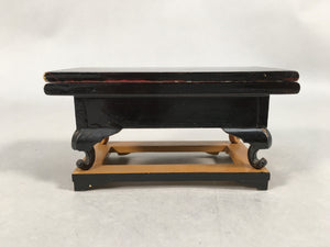 Japanese Buddhist Altar Fitting Vtg Wood Lacquer Offering Table Kyozukue BU337