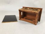 Japanese Buddhist Altar Fitting Vtg Wood Lacquer Offering Table Kyozukue BU339
