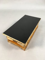 Japanese Buddhist Altar Fitting Vtg Wood Lacquer Offering Table Kyozukue BU343