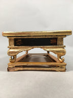 Japanese Buddhist Altar Fitting Vtg Wood Lacquer Offering Table Kyozukue BU343