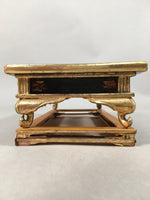 Japanese Buddhist Altar Fitting Vtg Wood Lacquer Offering Table Kyozukue BU343