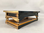 Japanese Buddhist Altar Fitting Vtg Wood Lacquer Offering Table Kyozukue BU343