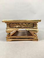 Japanese Buddhist Altar Fitting Vtg Wood Lacquer Offering Table Kyozukue BU343