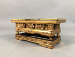 Japanese Buddhist Altar Fitting Vtg Wood Lacquer Offering Table Kyozukue BU344