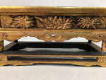 Japanese Buddhist Altar Fitting Vtg Wood Lacquer Offering Table Kyozukue BU346