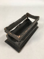 Japanese Buddhist Altar Fitting Vtg Wood Lacquer Offering Table Kyozukue BU346