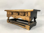 Japanese Buddhist Altar Fitting Vtg Wood Lacquer Offering Table Kyozukue BU346