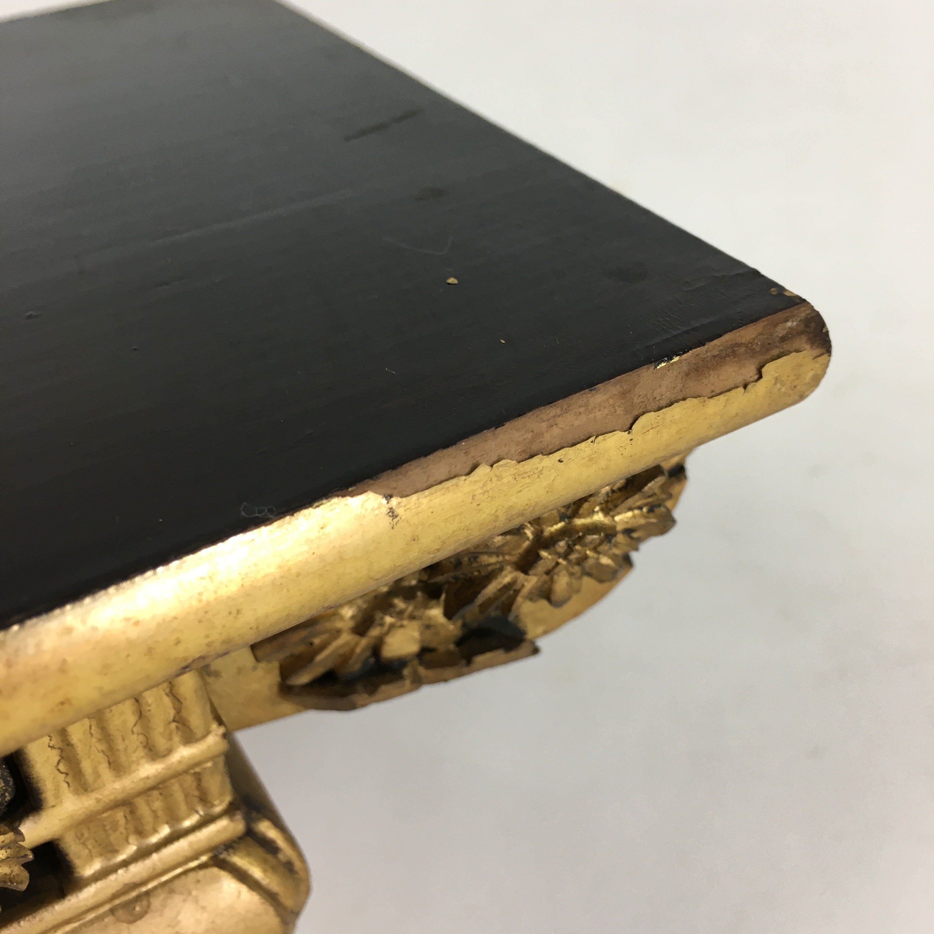 Japanese Buddhist Altar Fitting Vtg Wood Lacquer Offering Table Maejyoku BU695