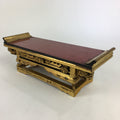 Japanese Buddhist Altar Fitting Vtg Wood Lacquer Offering Table Maejyoku BU695
