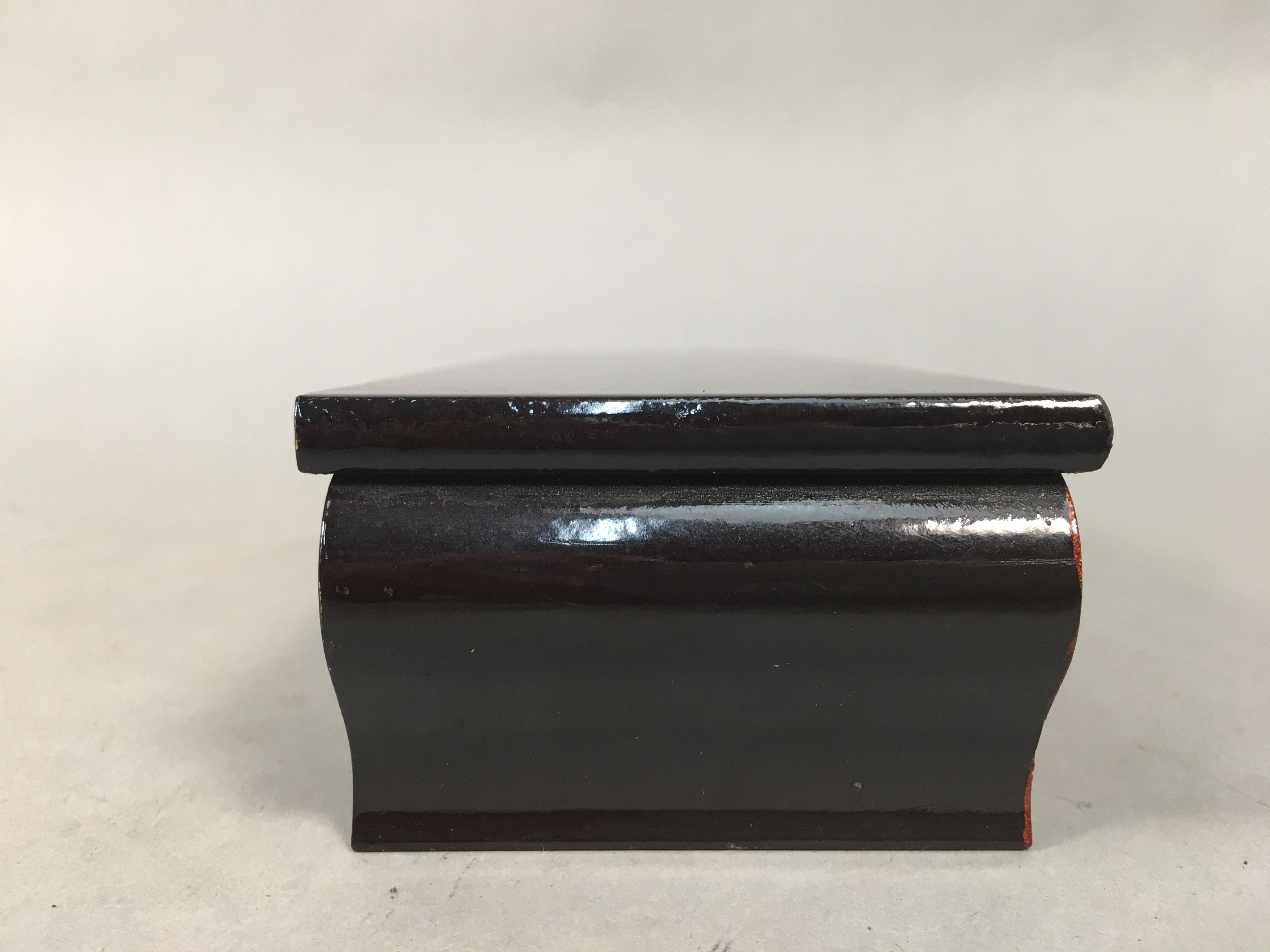 Japanese Buddhist Altar Fitting Vtg Wood Lacquer Offering Table Tray BU317