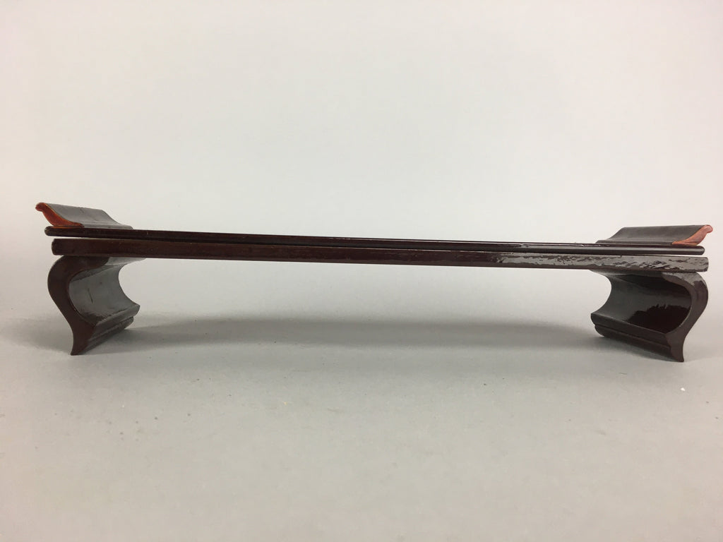 Japanese Buddhist Altar Fitting Vtg Wood Lacquer Offering Table Tray BU441