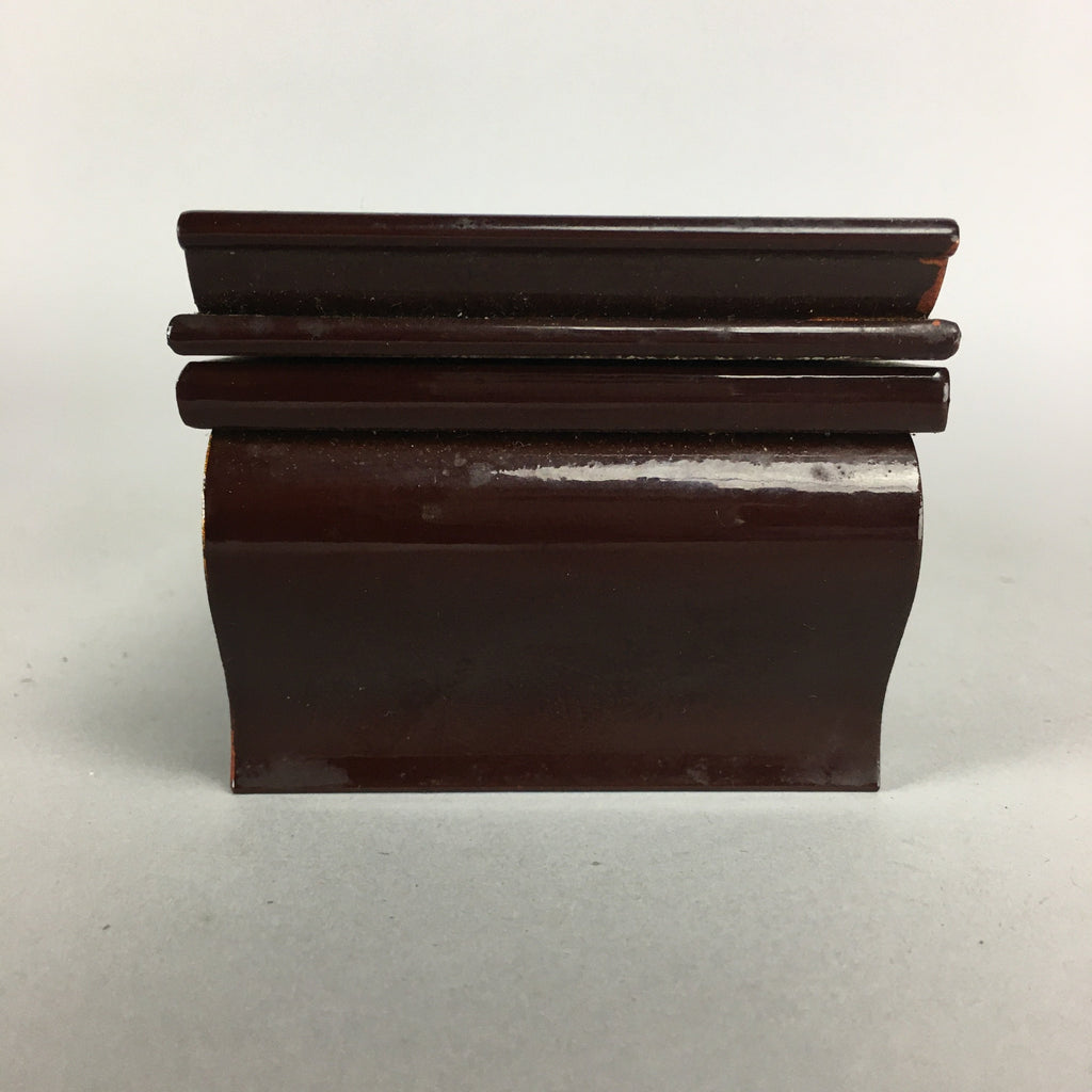 Japanese Buddhist Altar Fitting Vtg Wood Lacquer Offering Table Tray BU441