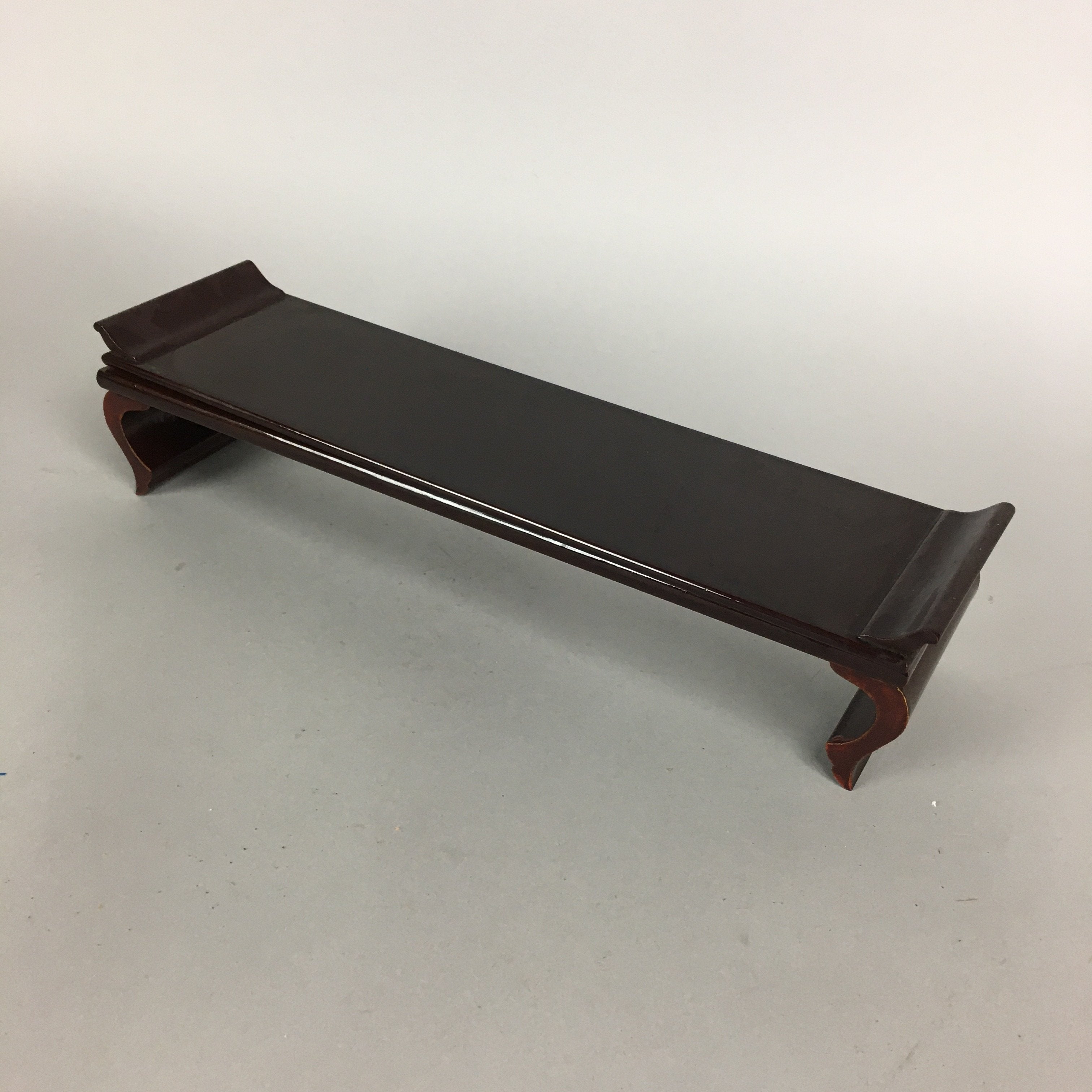 Japanese Buddhist Altar Fitting Vtg Wood Lacquer Offering Table Tray BU441