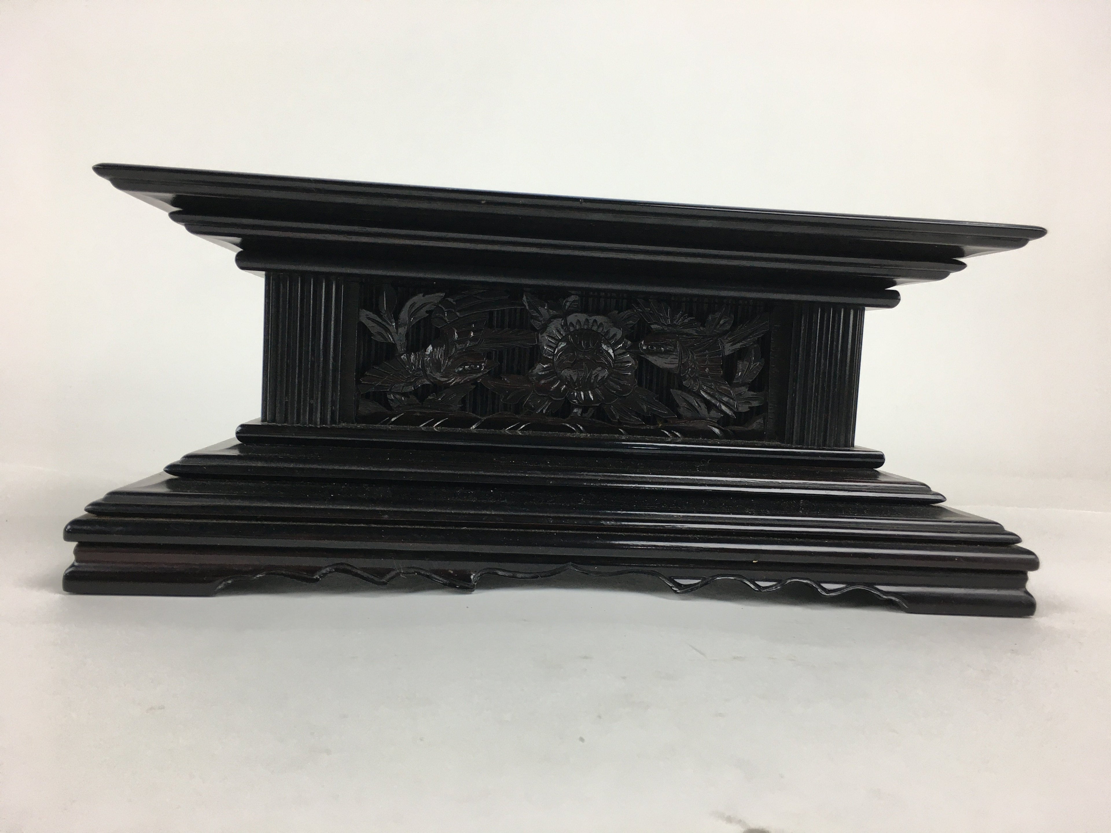 Japanese Buddhist Altar Fitting Vtg Wood Lacquer Offering Table Uwajyoku BU573