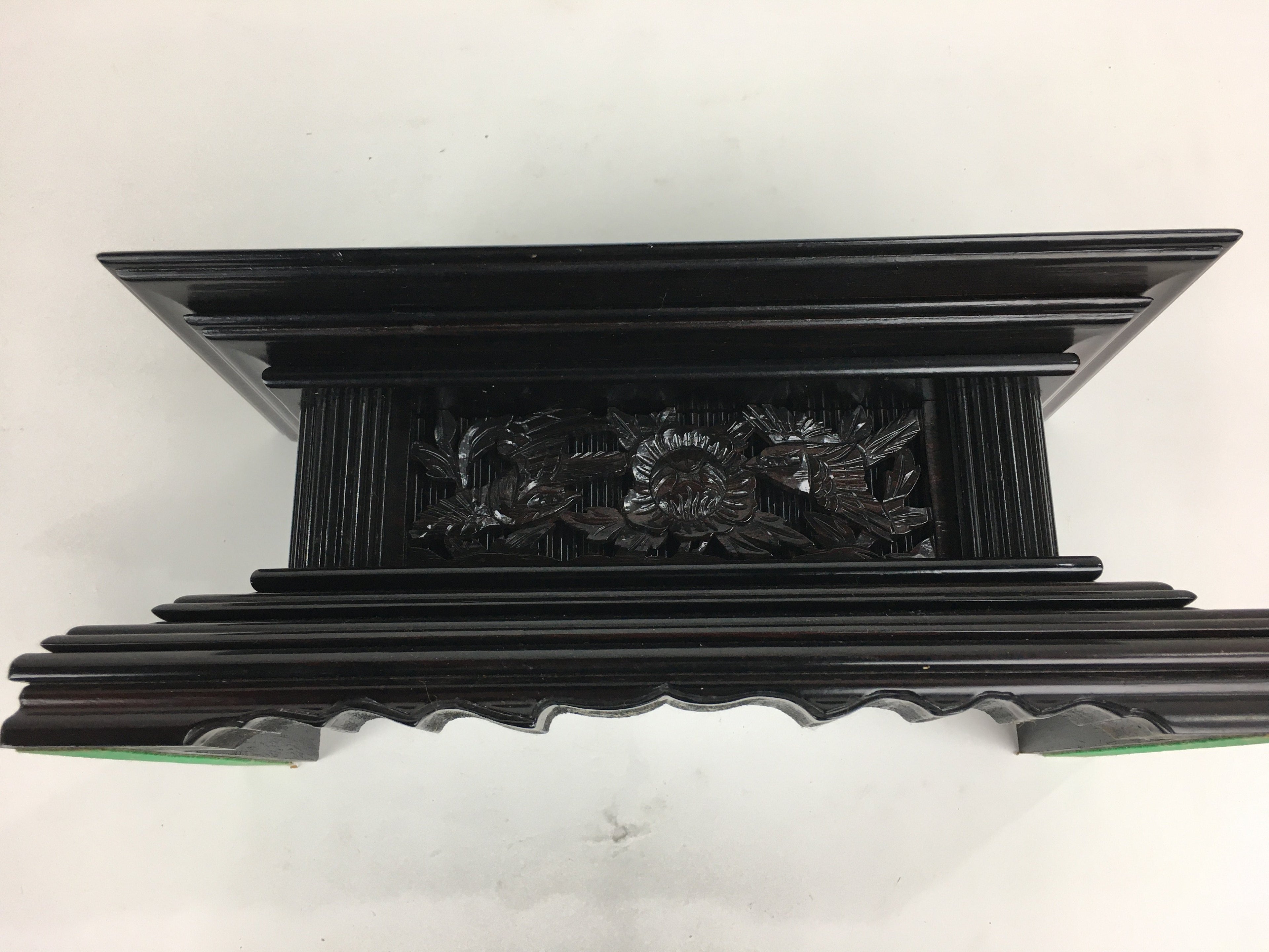 Japanese Buddhist Altar Fitting Vtg Wood Lacquer Offering Table Uwajyoku BU573