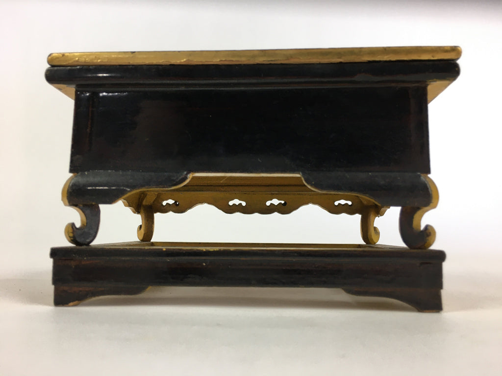 Japanese Buddhist Altar Fitting Vtg Wood Lacquer Offering Table Uwajyoku BU694