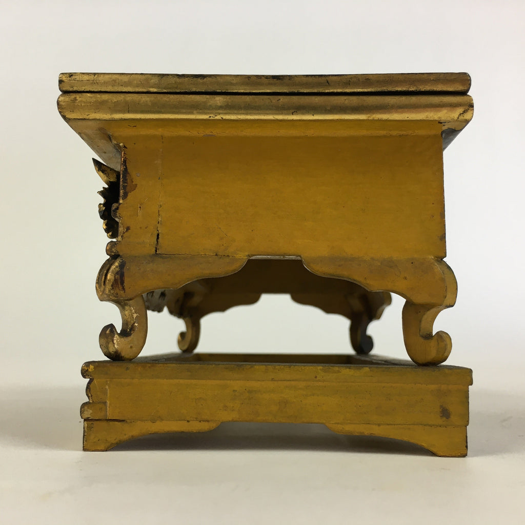 Japanese Buddhist Altar Fitting Vtg Wood Lacquer Offering Table Uwajyoku BU694