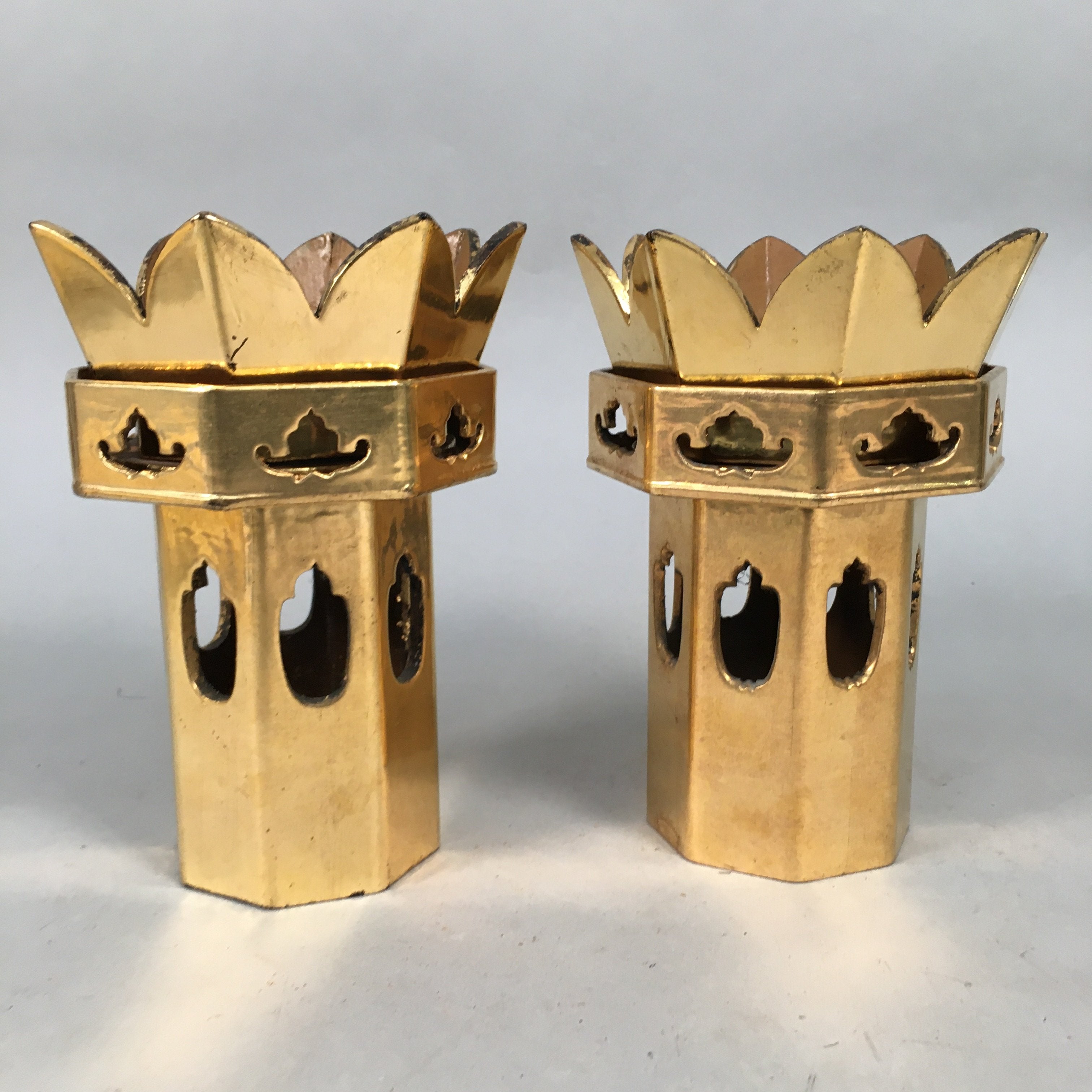 Japanese Buddhist Altar Fitting Wood Lacquer Offering Stand Vtg Butsugu BU304