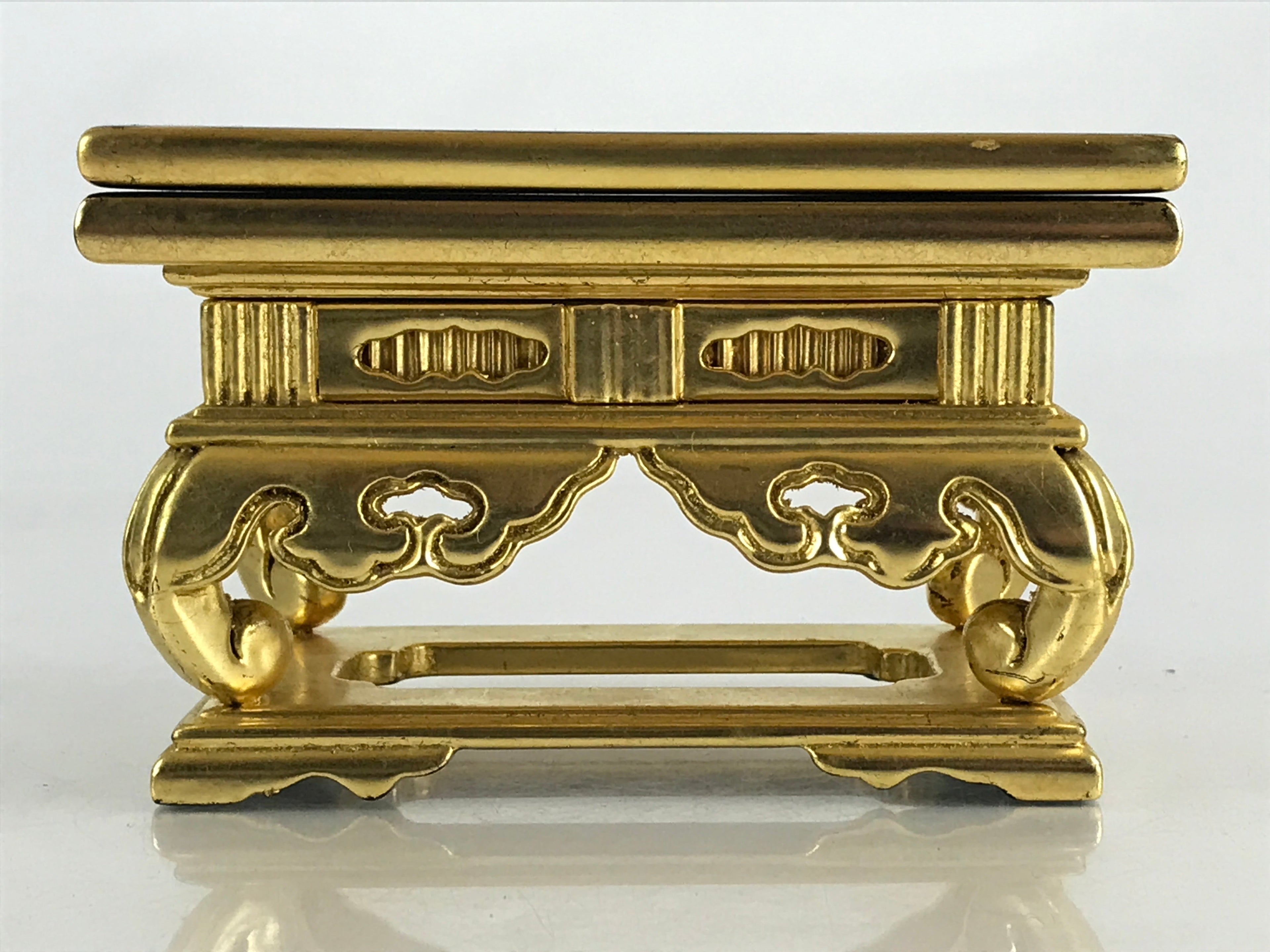 Japanese Buddhist Altar Fitting Wood Lacquer Offering Table Maejyoku Uwajyoku BU866