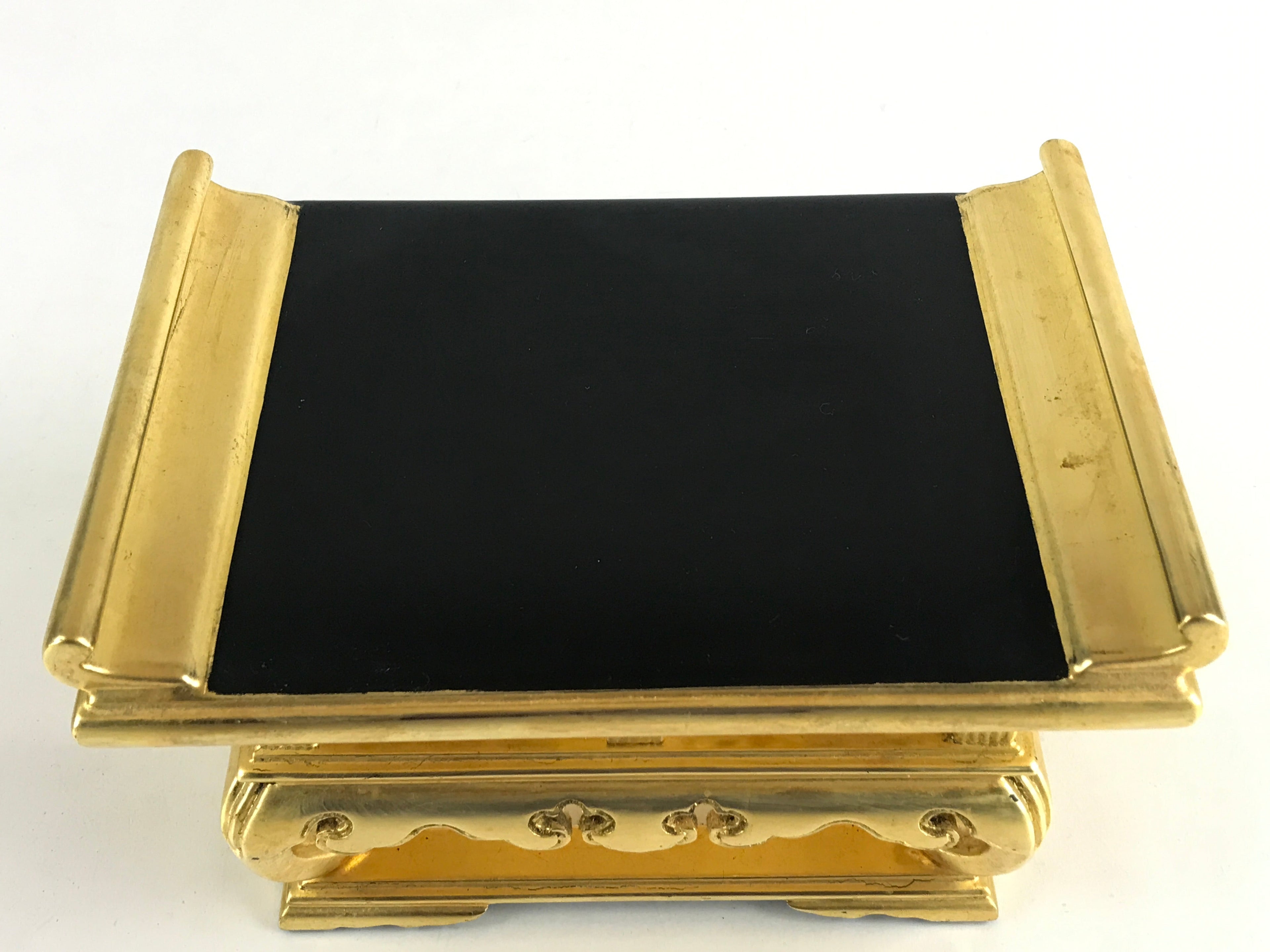 Japanese Buddhist Altar Fitting Wood Lacquer Table Kyozukue Wasanjyoku Gold BU85
