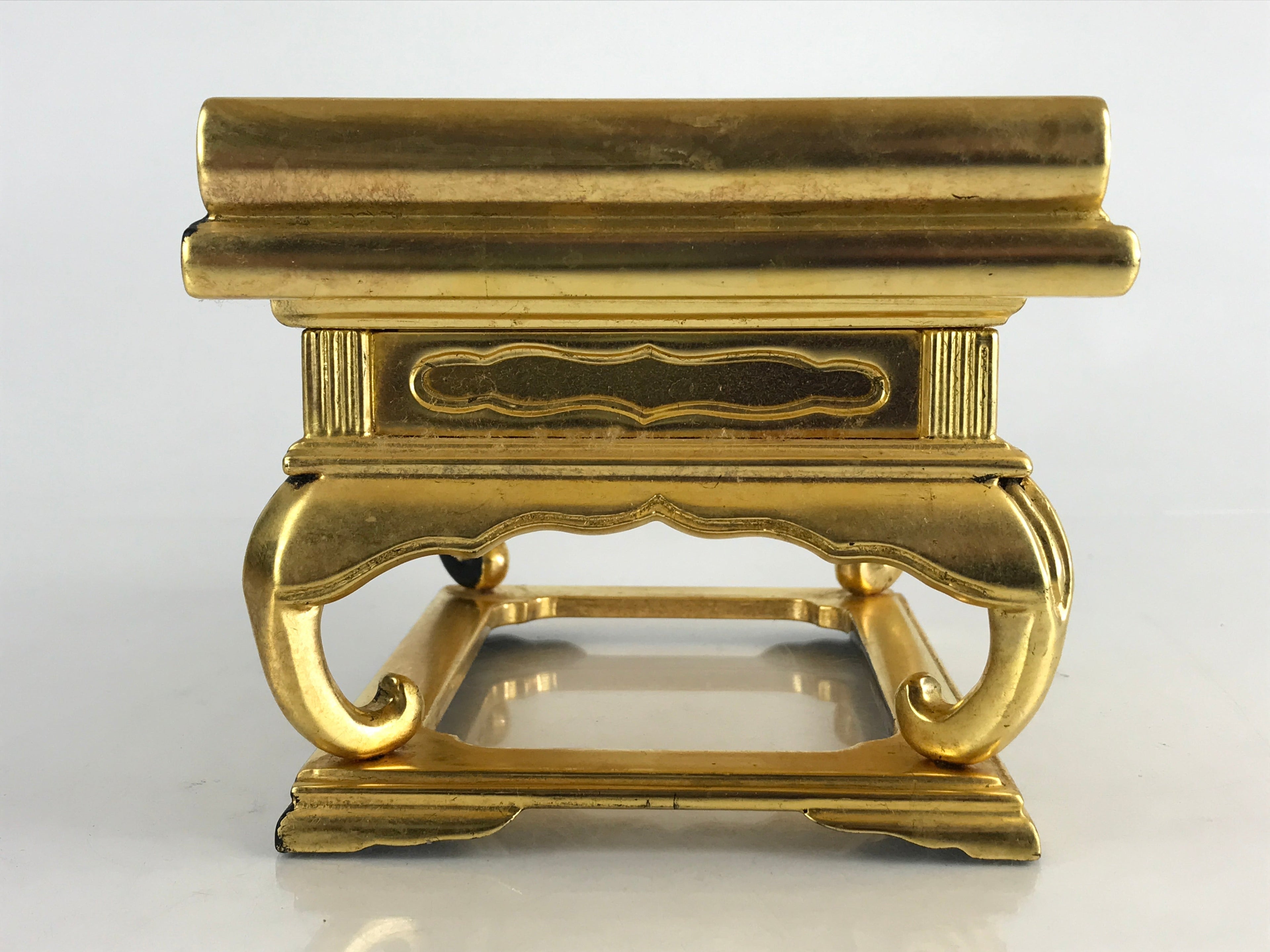 Japanese Buddhist Altar Fitting Wood Lacquer Table Kyozukue Wasanjyoku Gold BU85