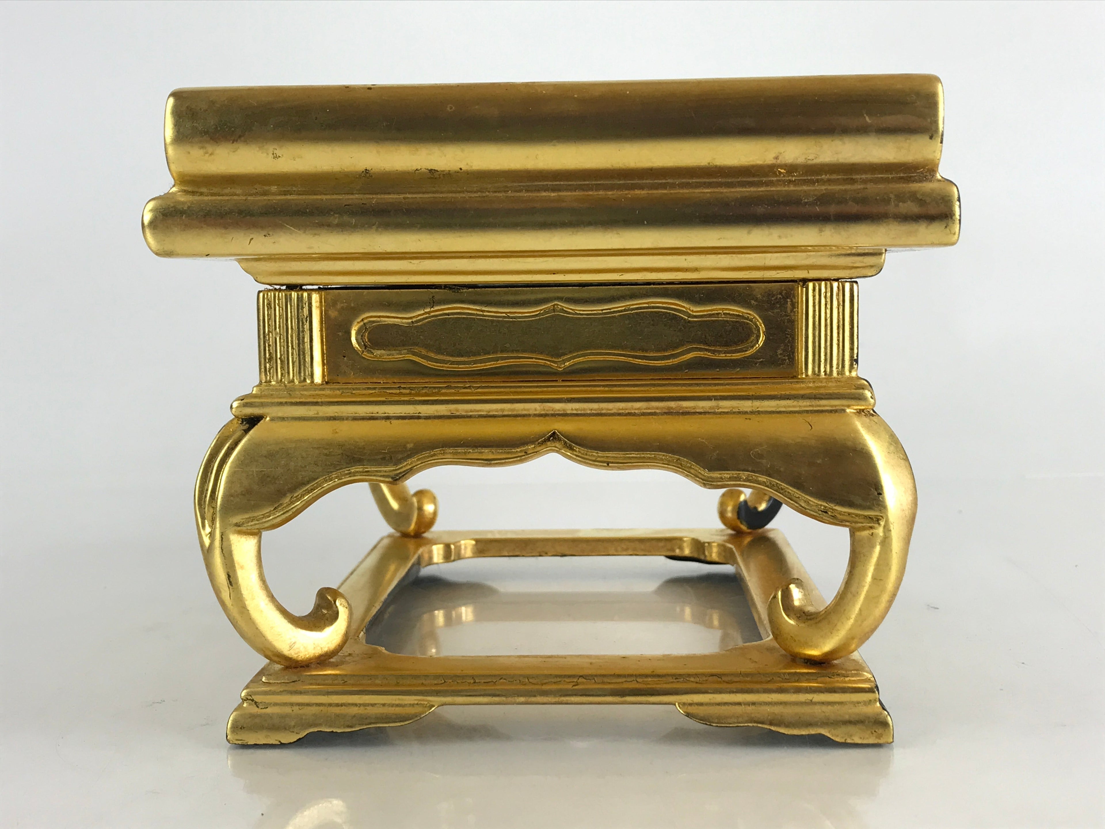 Japanese Buddhist Altar Fitting Wood Lacquer Table Kyozukue Wasanjyoku Gold BU85