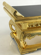 Japanese Buddhist Altar Fitting Wood Lacquer Table Kyozukue Wasanjyoku Gold BU85
