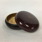 Japanese Buddhist Altar Fitting Wooden Incense Container Vtg Round Kogo BU568