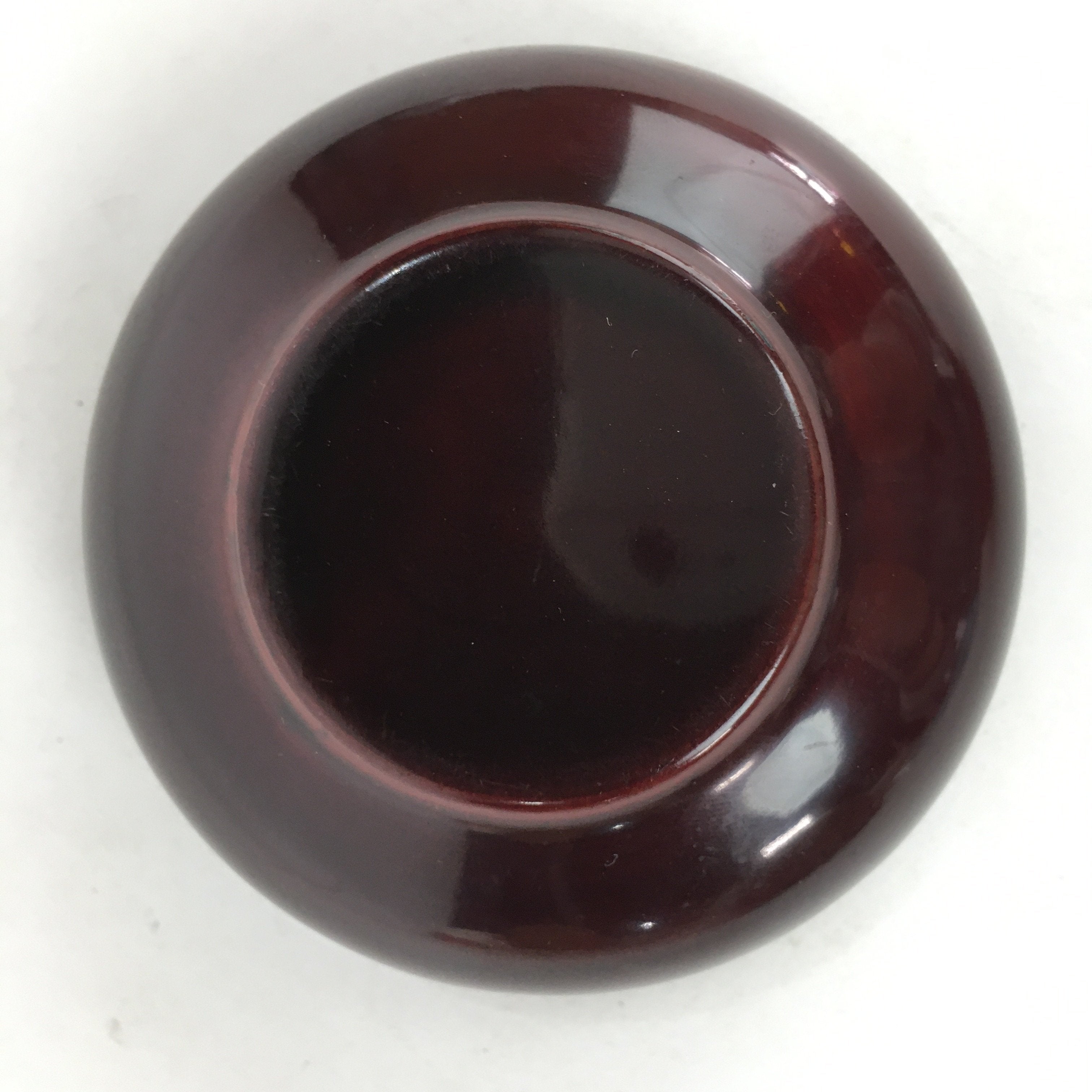 Japanese Buddhist Altar Fitting Wooden Incense Container Vtg Round Kogo Red BU54