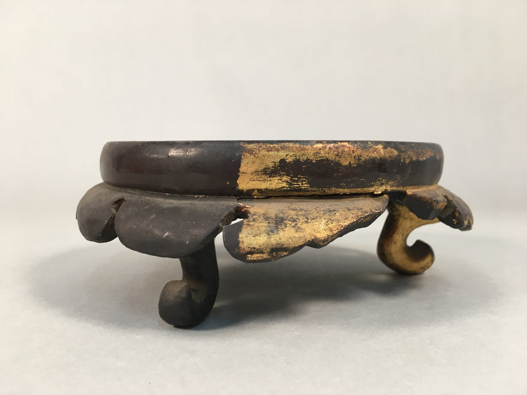 Japanese Buddhist Altar Fitting Wooden Stand Incense Burner Vtg Koro BU329