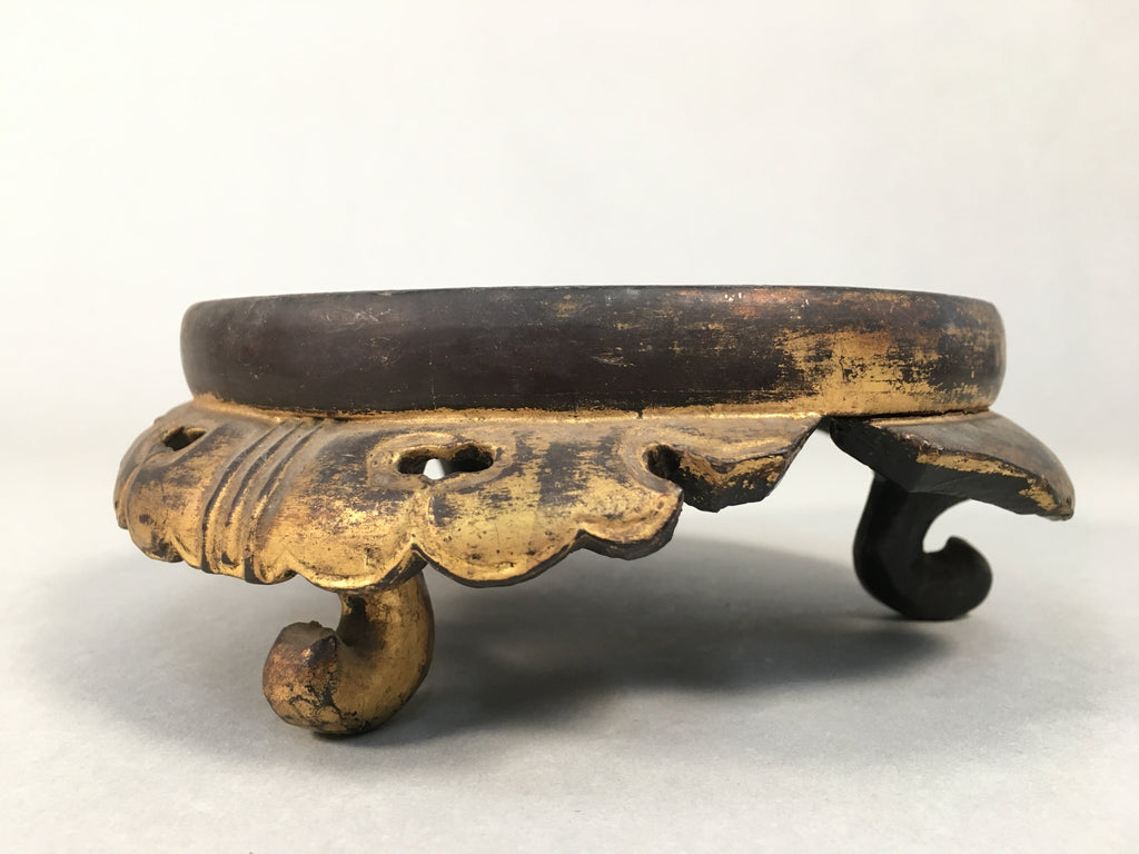 Japanese Buddhist Altar Fitting Wooden Stand Incense Burner Vtg Koro BU329