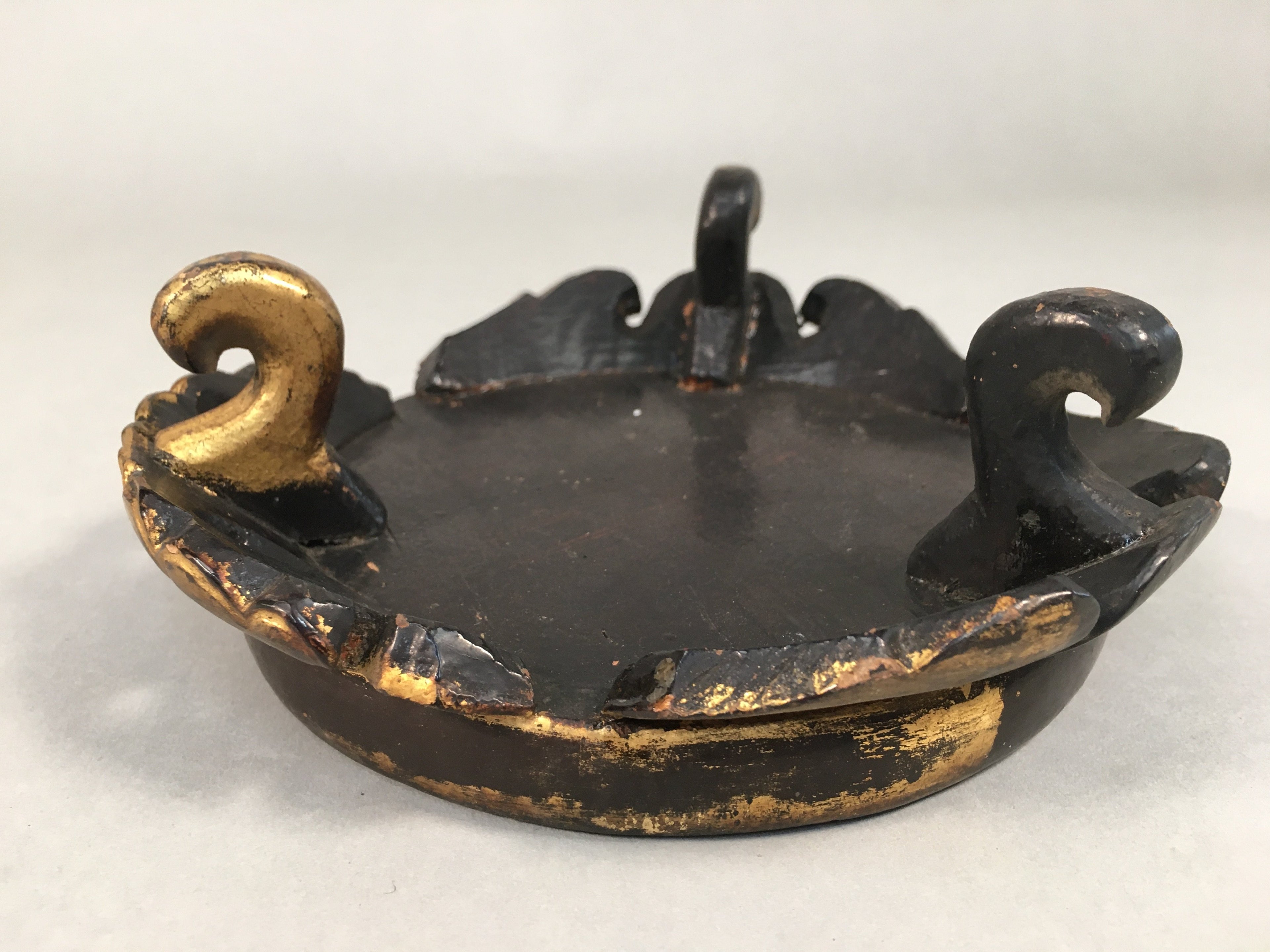 Japanese Buddhist Altar Fitting Wooden Stand Incense Burner Vtg Koro BU329