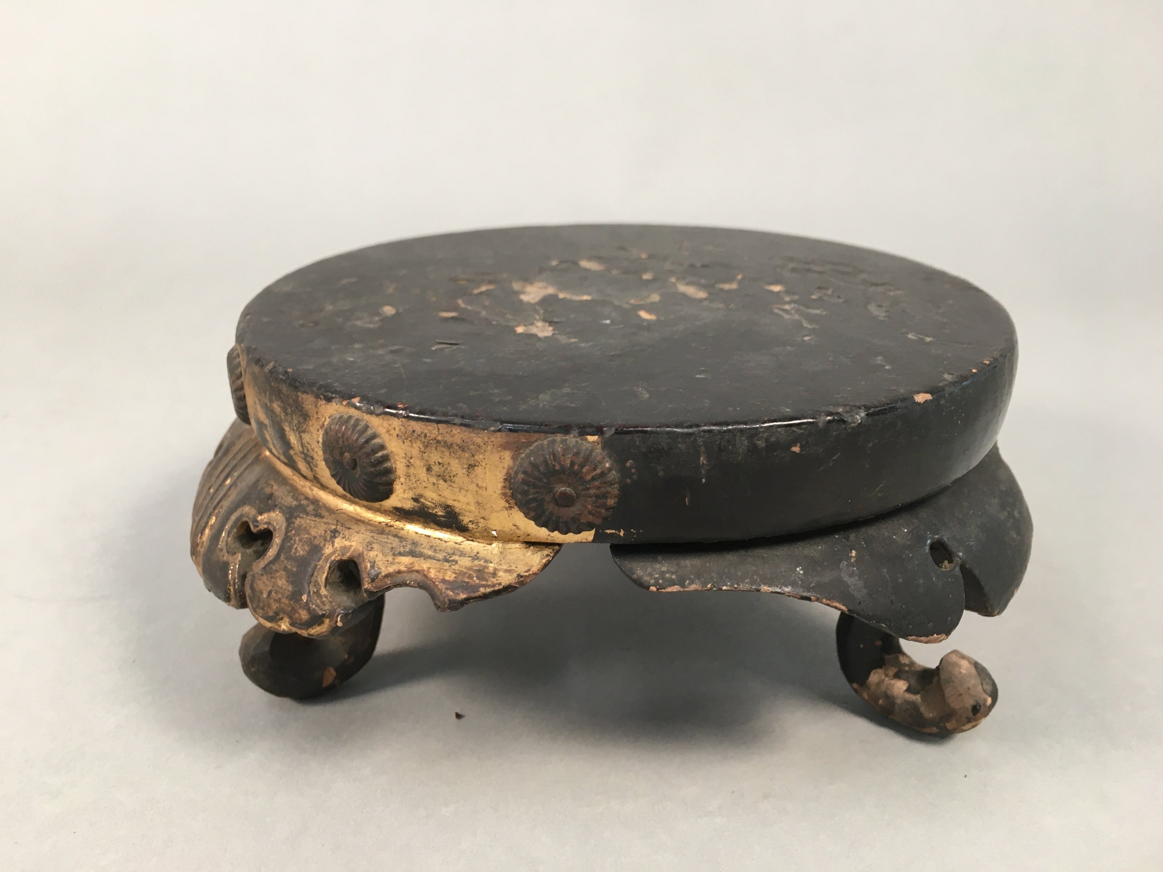 Japanese Buddhist Altar Fitting Wooden Stand Incense Burner Vtg Koro BU330