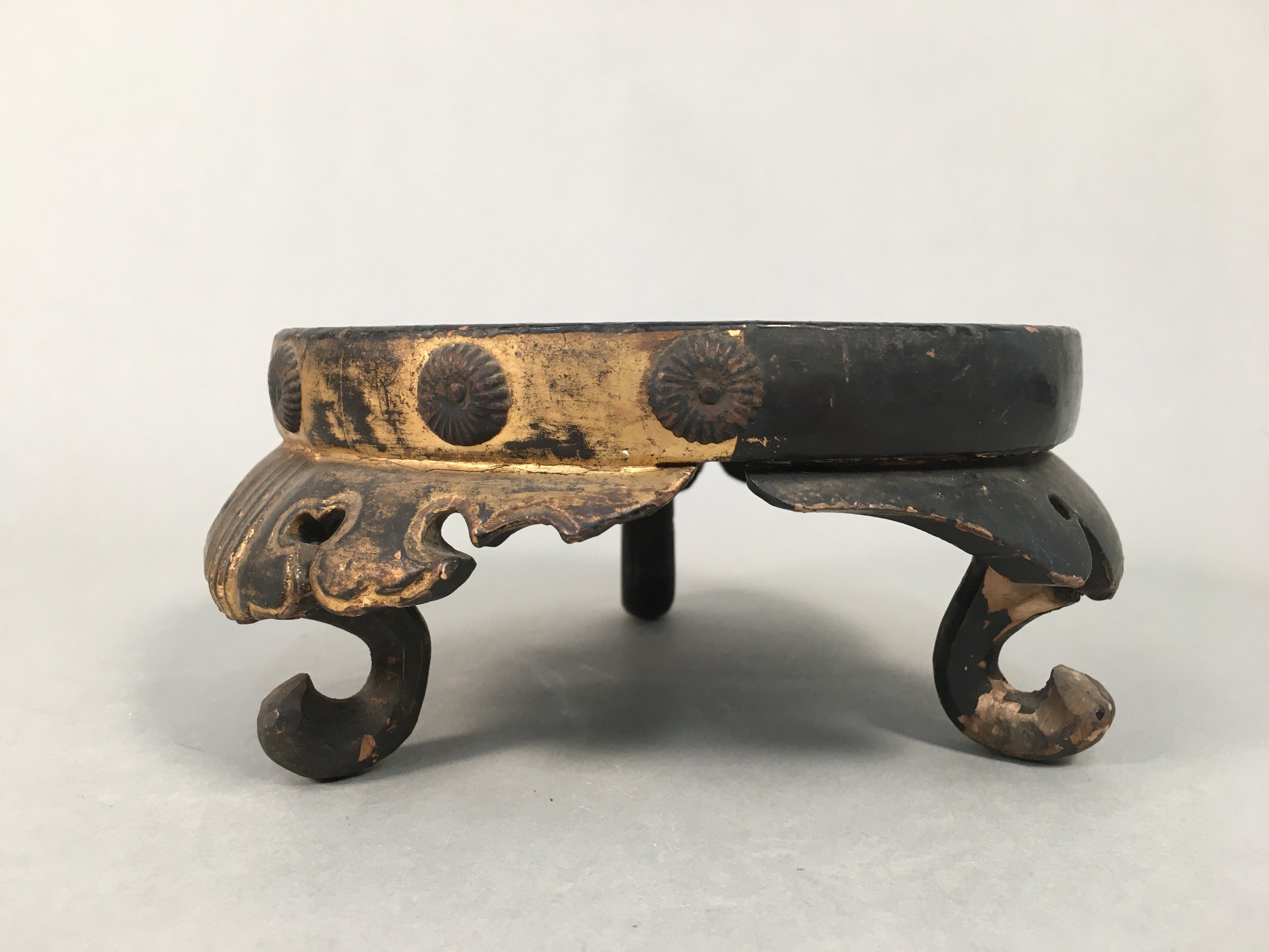 Japanese Buddhist Altar Fitting Wooden Stand Incense Burner Vtg Koro BU330