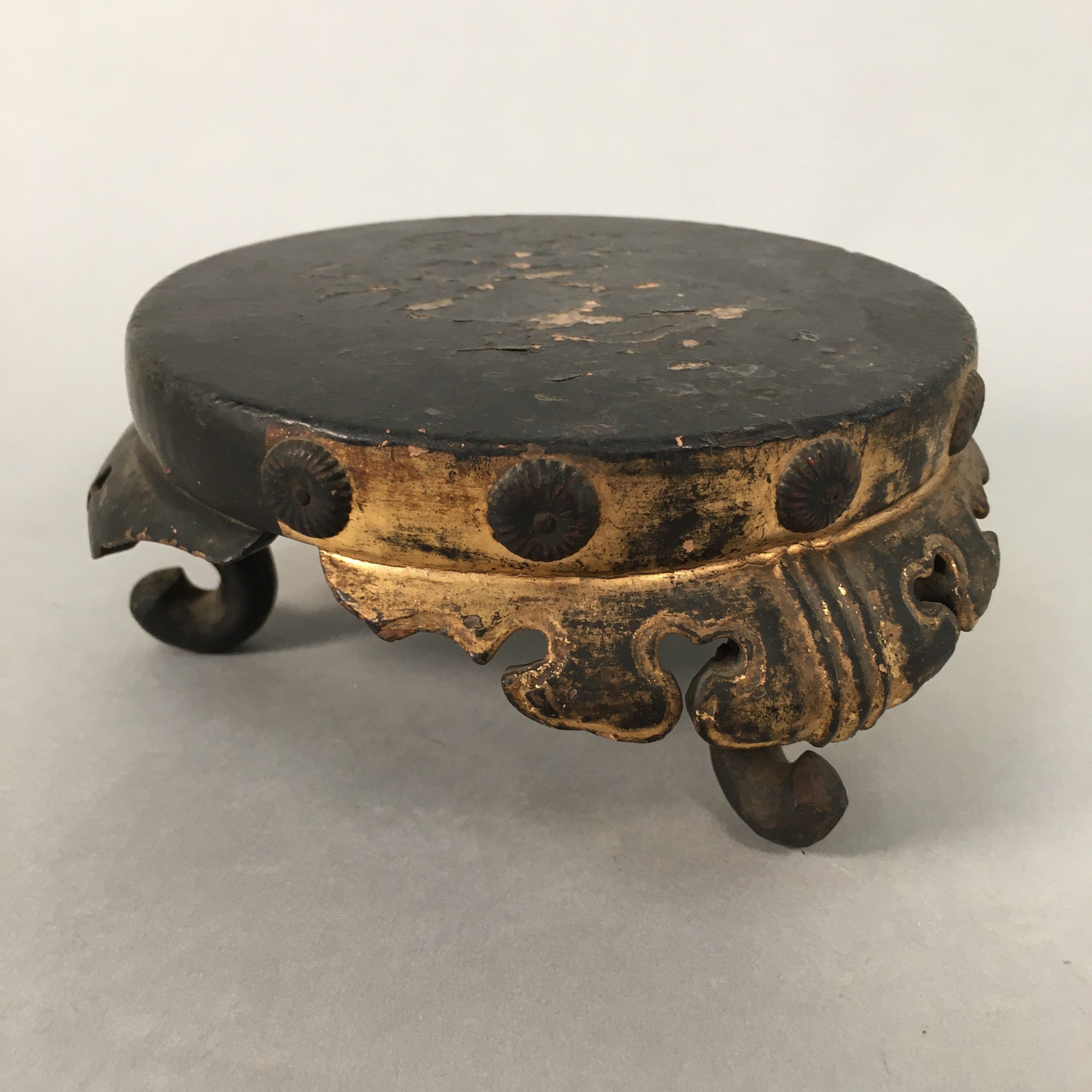 Japanese Buddhist Altar Fitting Wooden Stand Incense Burner Vtg Koro BU330