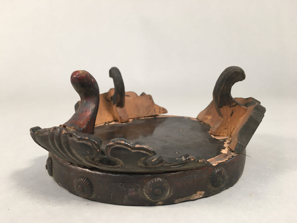 Japanese Buddhist Altar Fitting Wooden Stand Incense Burner Vtg Koro BU331