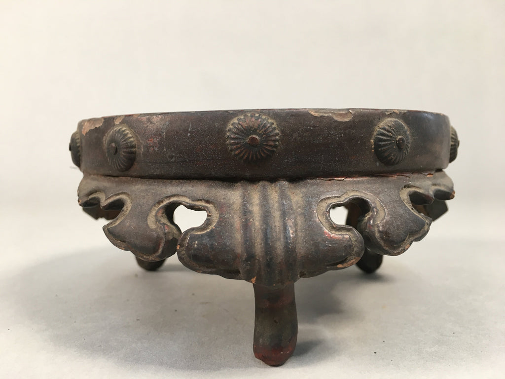 Japanese Buddhist Altar Fitting Wooden Stand Incense Burner Vtg Koro BU331