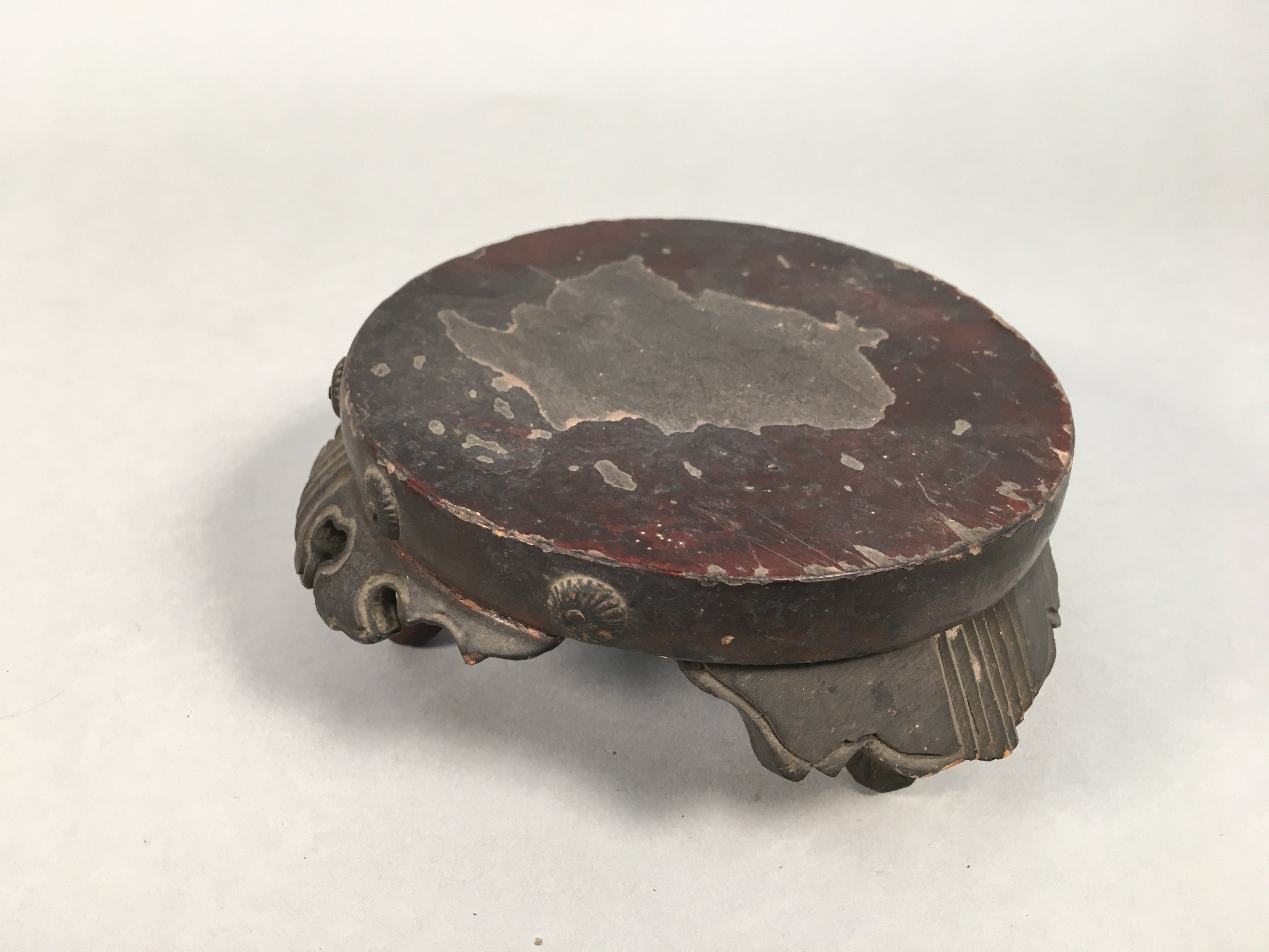 Japanese Buddhist Altar Fitting Wooden Stand Incense Burner Vtg Koro BU331