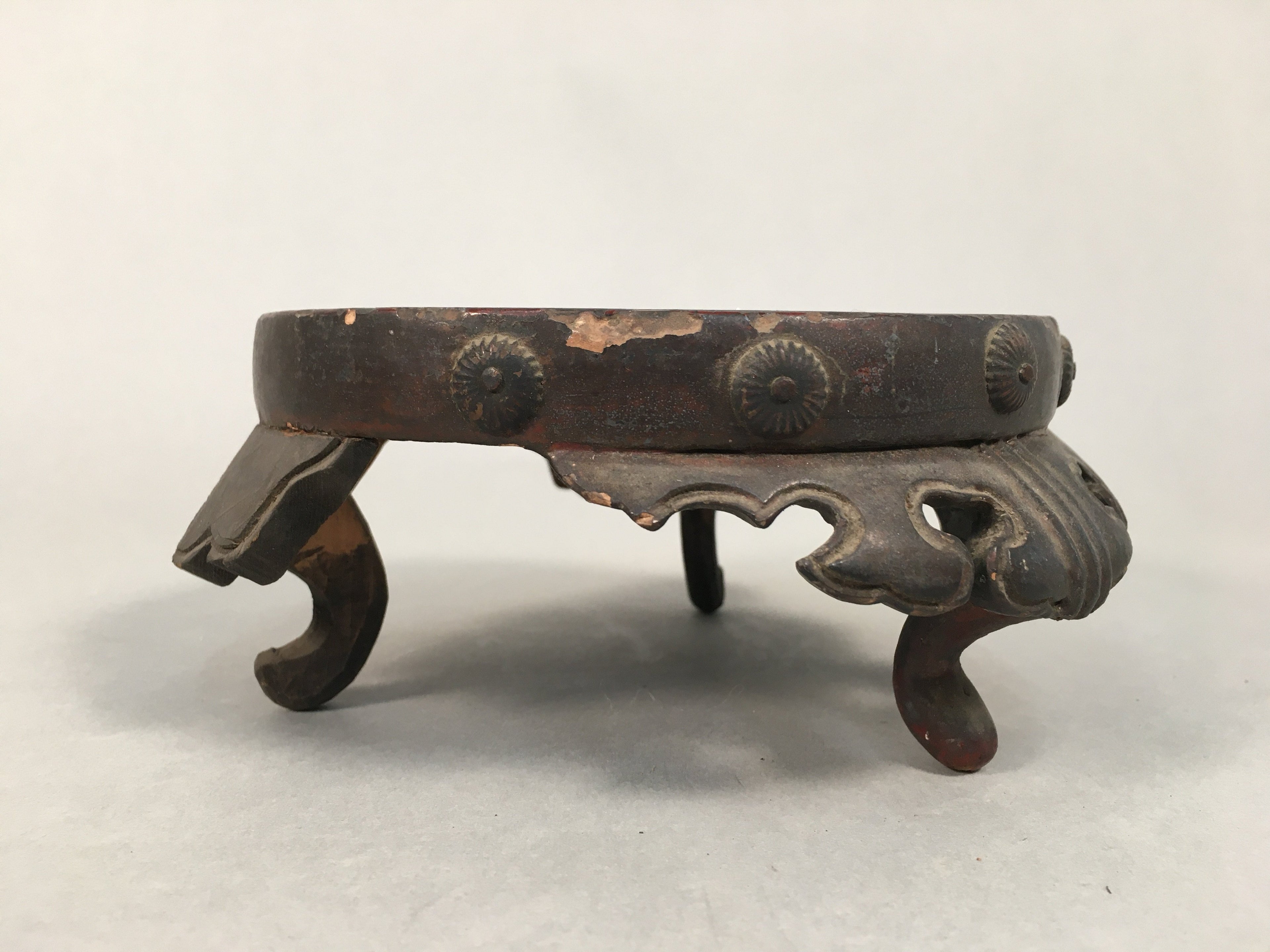 Japanese Buddhist Altar Fitting Wooden Stand Incense Burner Vtg Koro BU331
