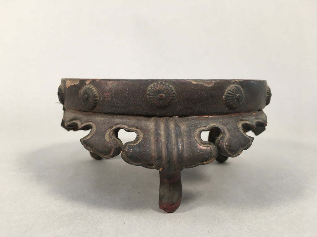 Japanese Buddhist Altar Fitting Wooden Stand Incense Burner Vtg Koro BU331
