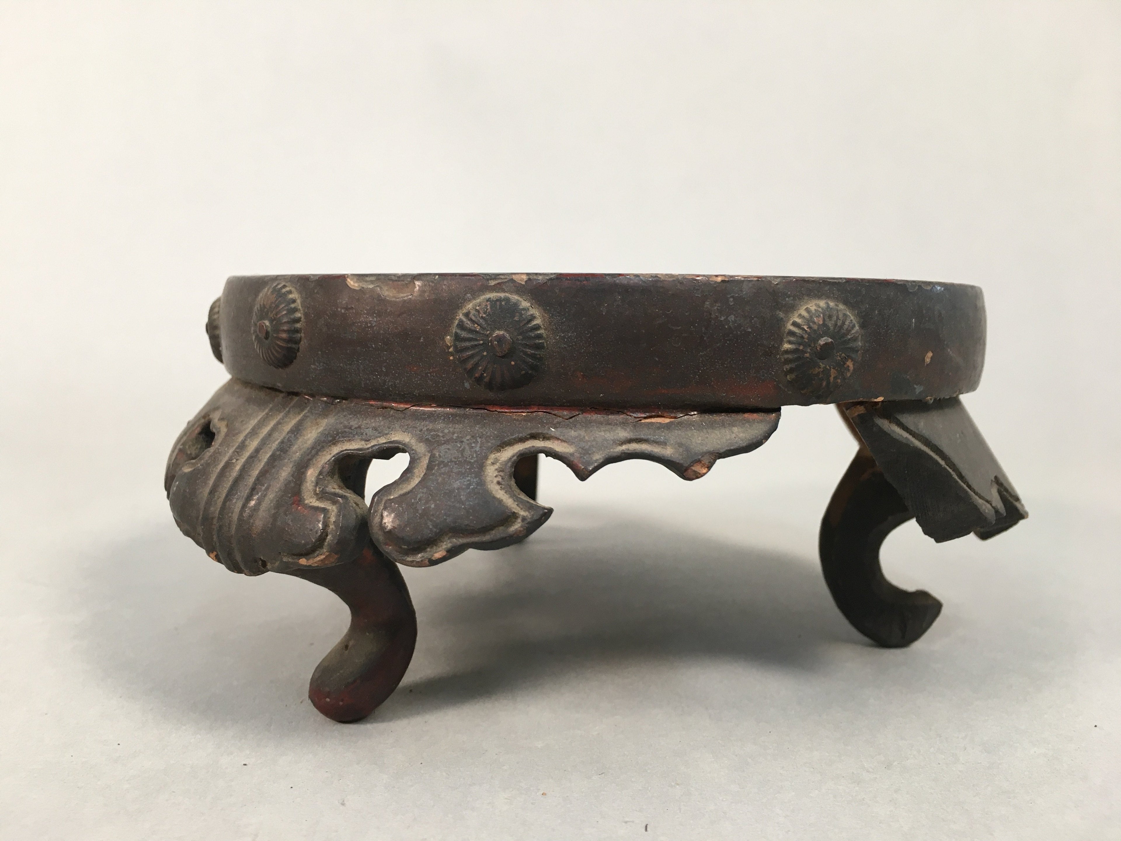 Japanese Buddhist Altar Fitting Wooden Stand Incense Burner Vtg Koro BU331