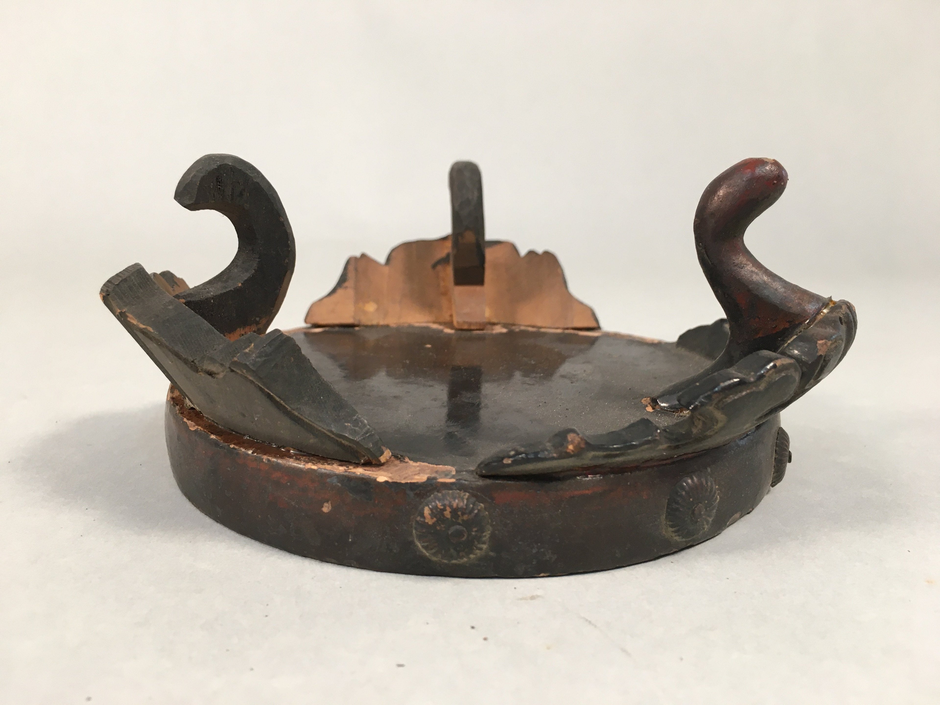 Japanese Buddhist Altar Fitting Wooden Stand Incense Burner Vtg Koro BU331