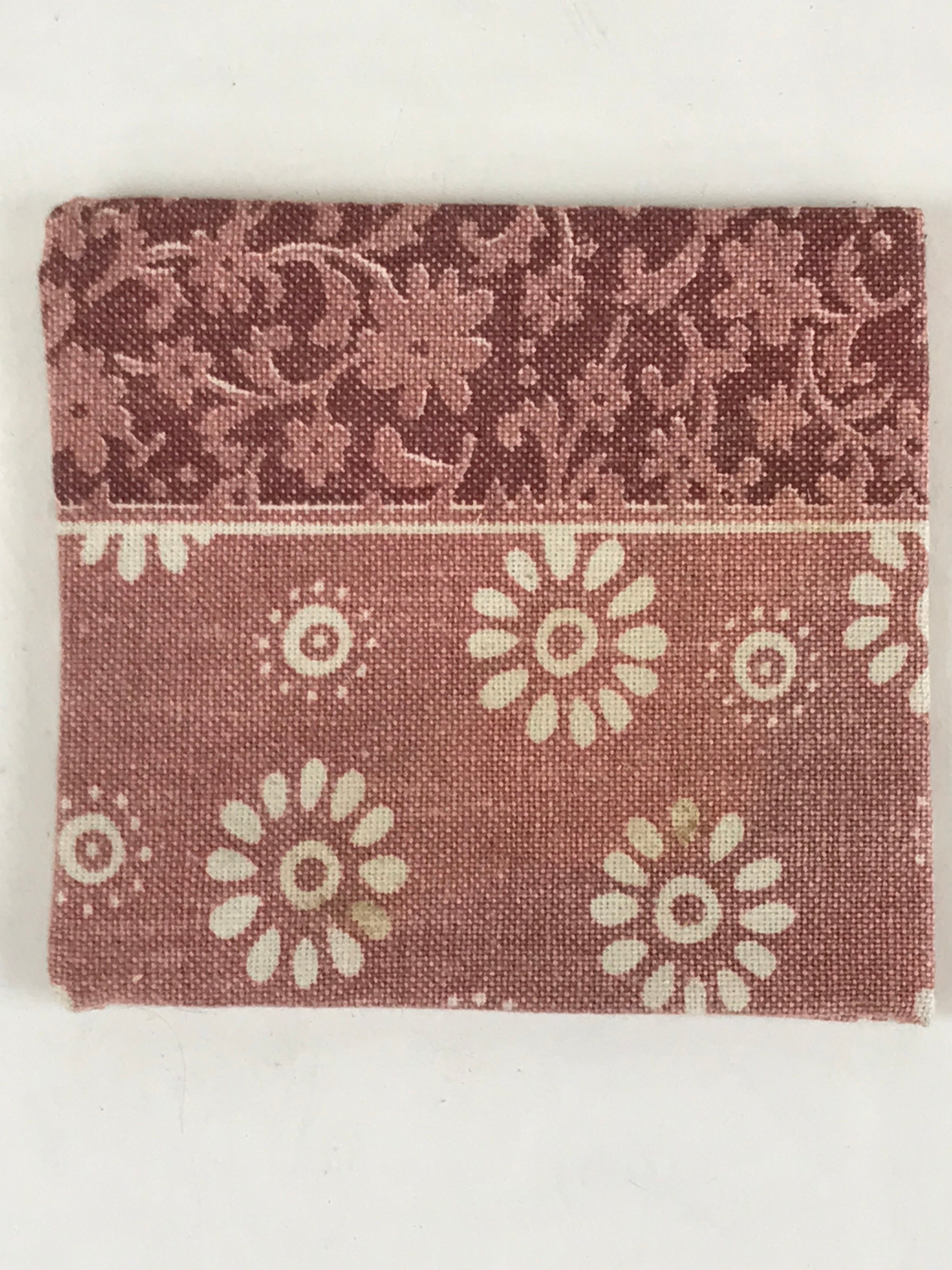 Japanese Buddhist Altar Rice Offering Cup Mat Vtg Handmade Cloth BU790