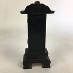 Japanese Buddhist Altar Spiritual Tablet Vtg Wood Lacquer Ihai Double Doors BU51