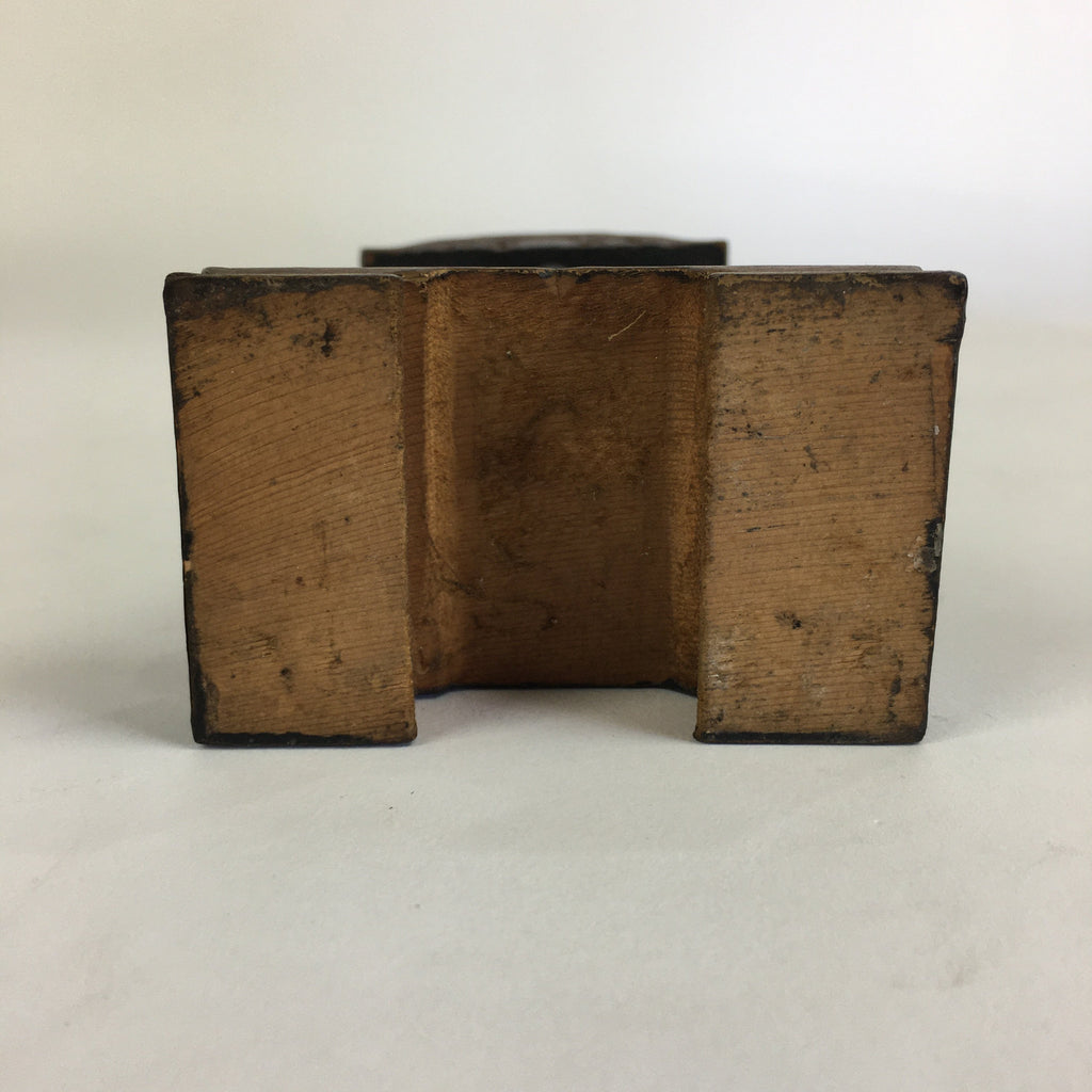 Japanese Buddhist Altar Spiritual Tablet Vtg Wood Lacquer Ihai Double Doors BU51