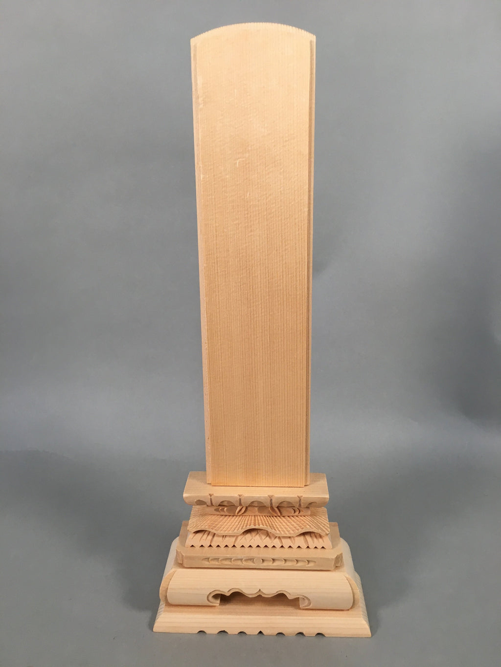 Japanese Buddhist Altar Spiritual Tablet Wood Unused Blank Ihai BU350